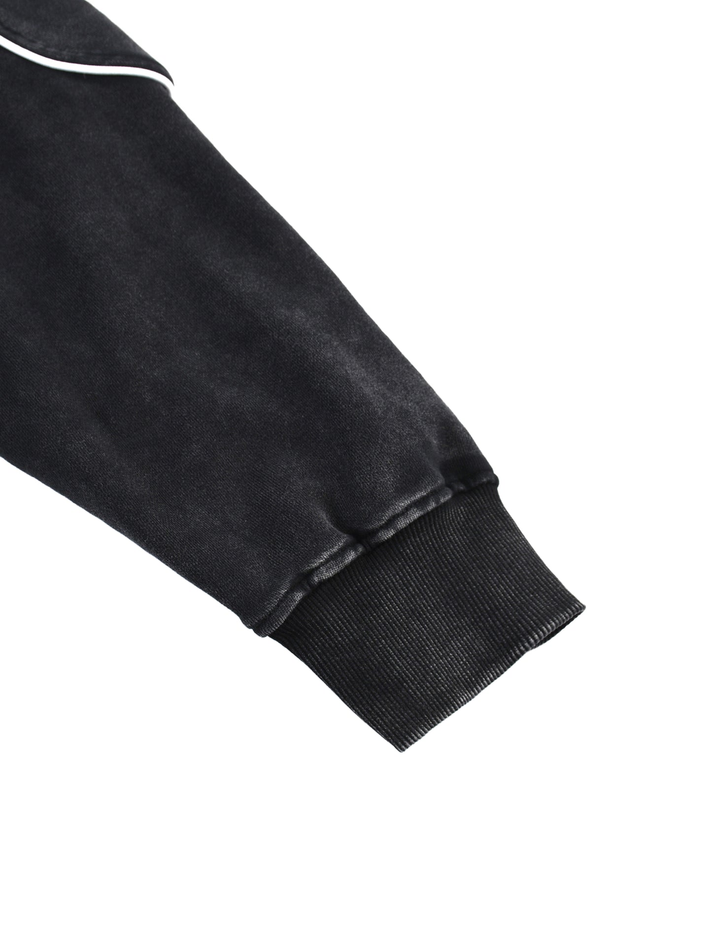 ABOVE THE RIM Mineral Wash Piping Raw Hem Sweatshirt