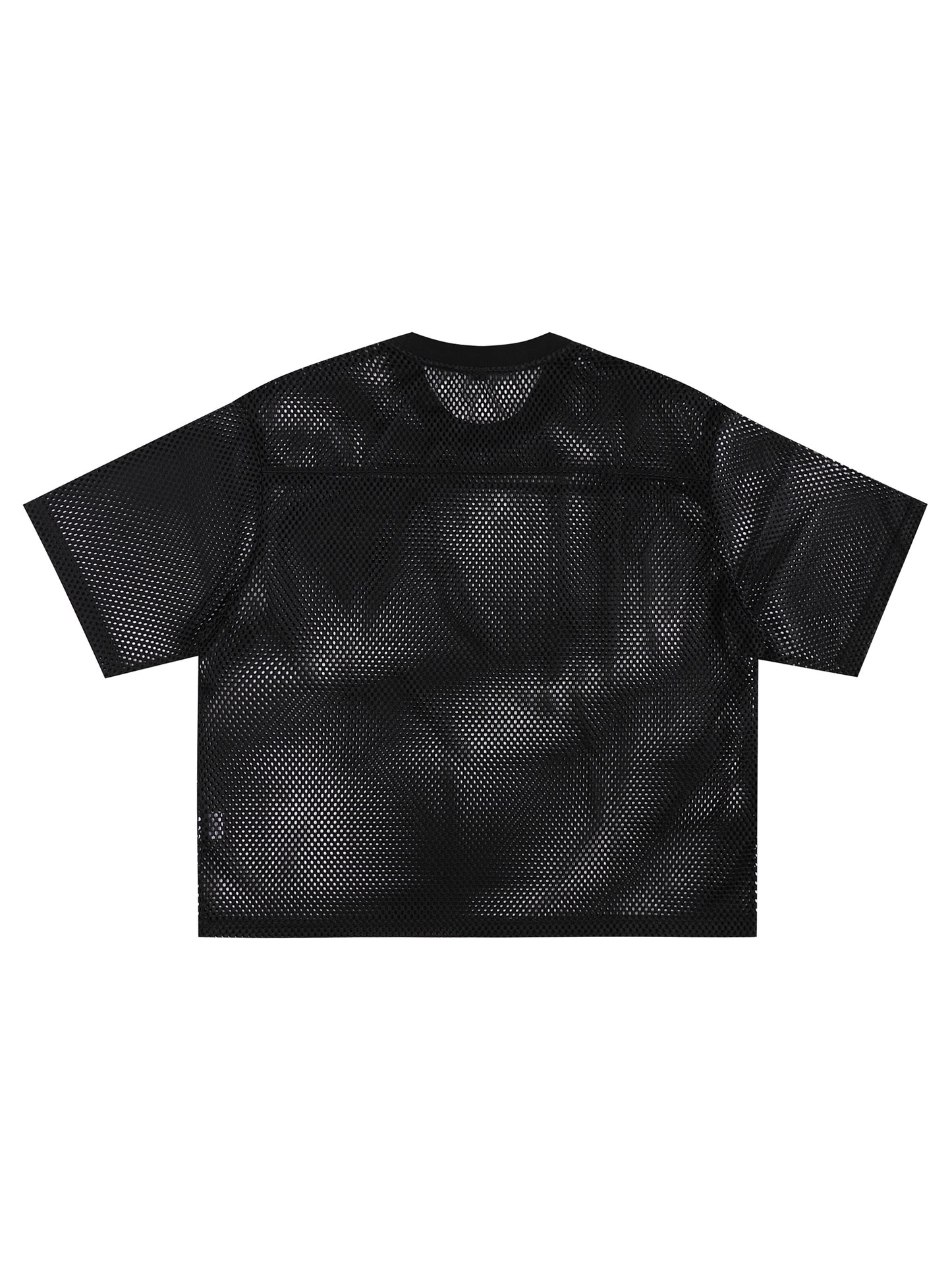36 WU See-through Boxy Net T-Shirt