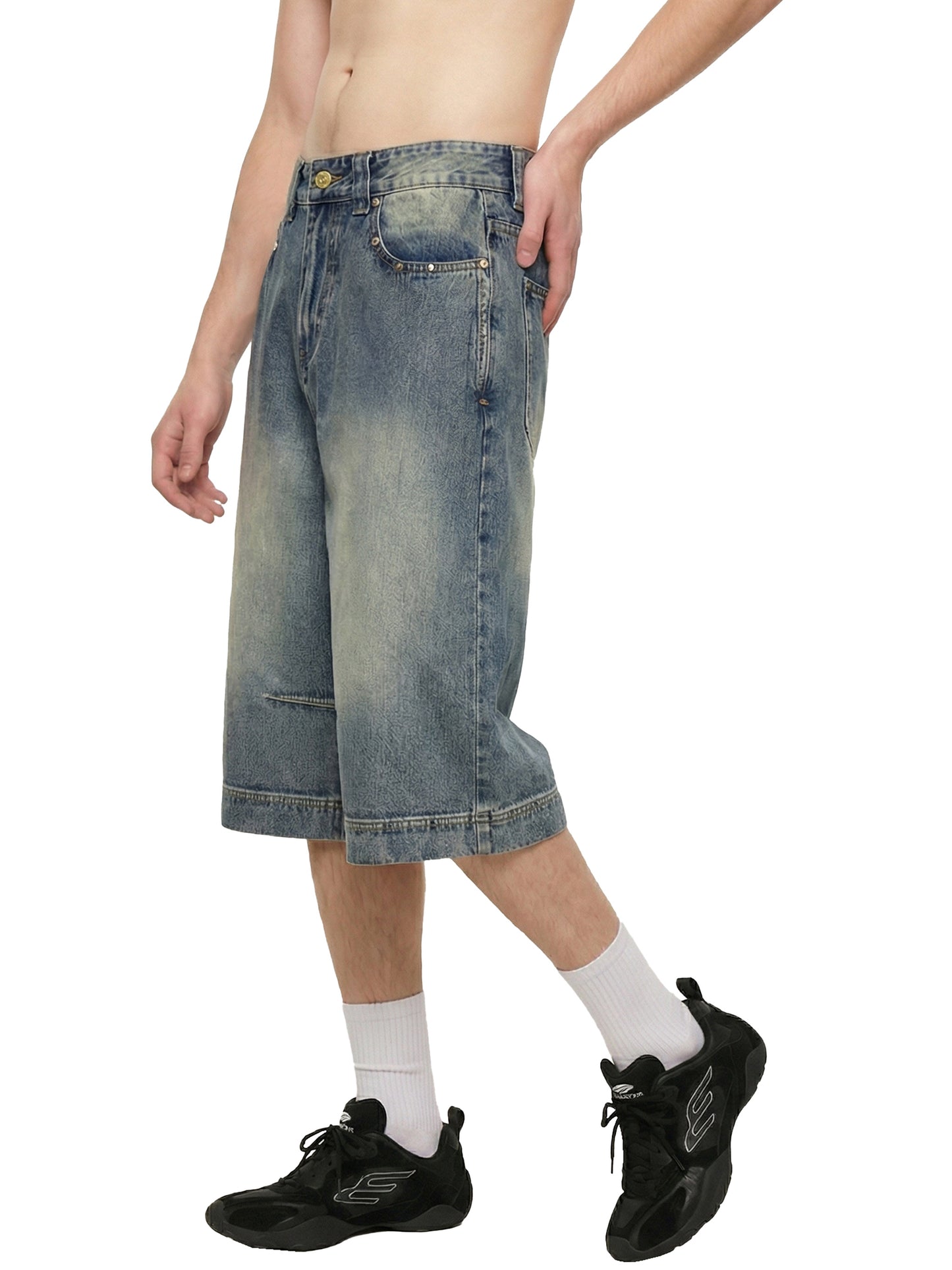 LCC TARGET Vintage Wash Baggy Denim Shorts