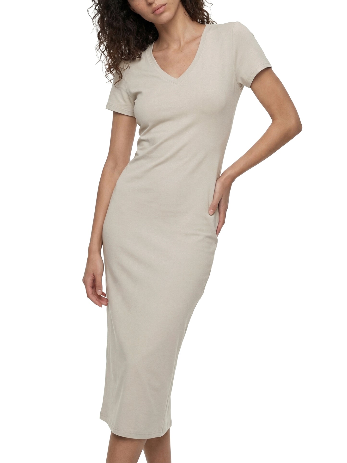 AFRICA PRIDE Women's V-Neck Short Sleeve Maxi Dress