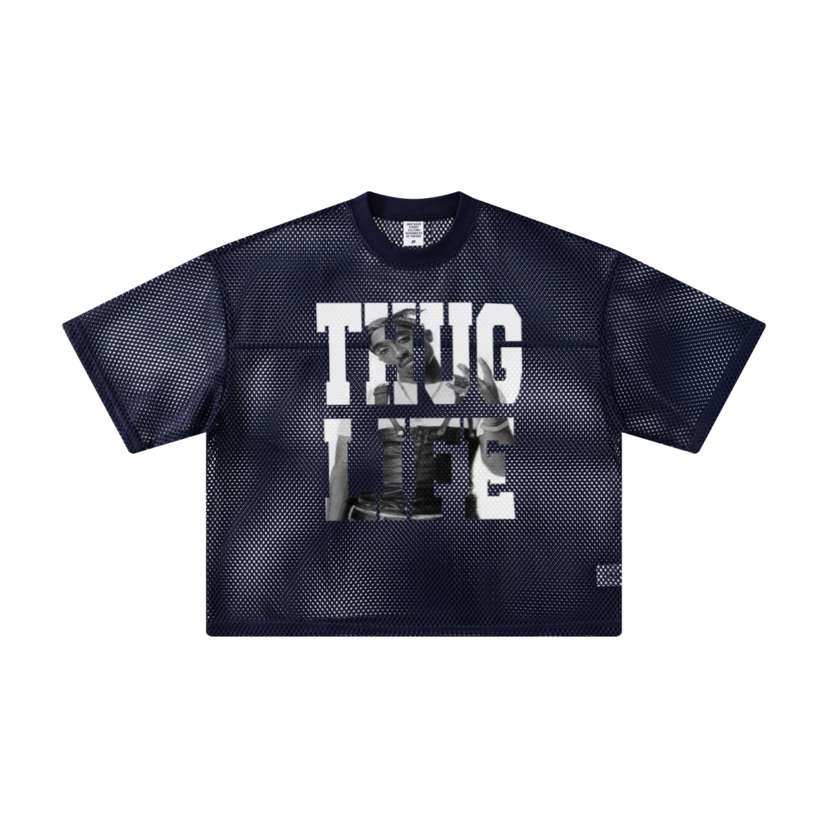 240GSM Men’s Boxy-Fit Mesh Layering T-Shirt Royal Blue