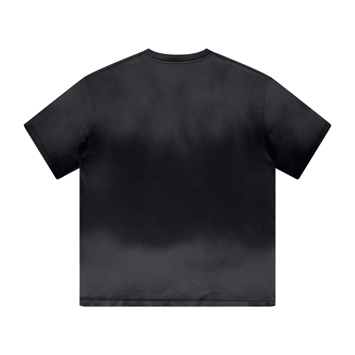 270GSM Women’s Water-Wash PP-Sprayed Monkey Wash Crew Neck T-shirt Black