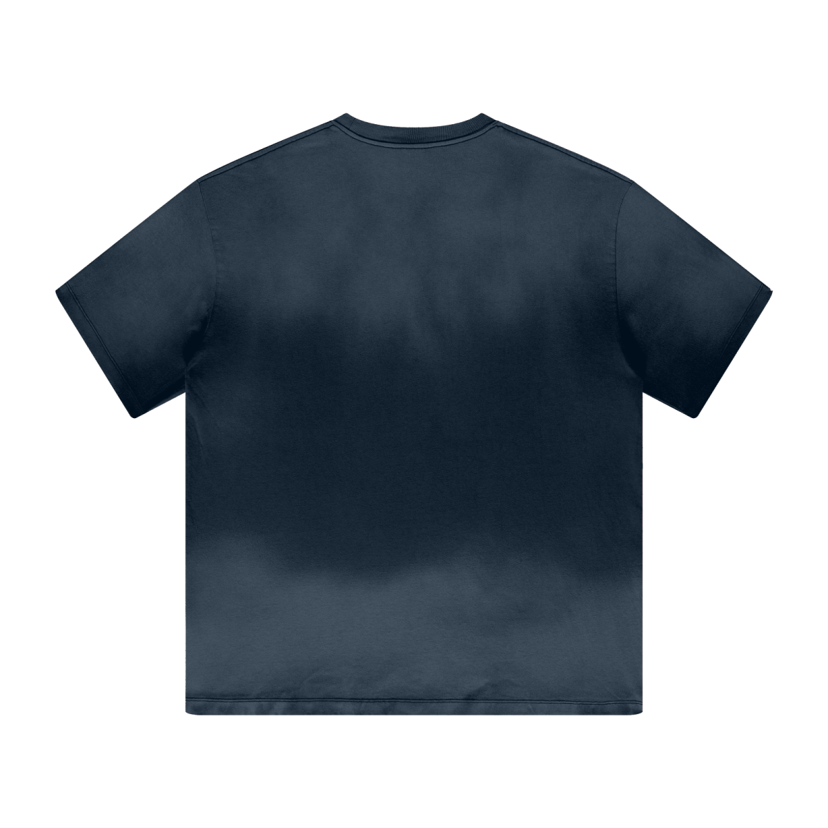 270GSM Women’s Water-Wash PP-Sprayed Monkey Wash Crew Neck T-shirt Royal Blue