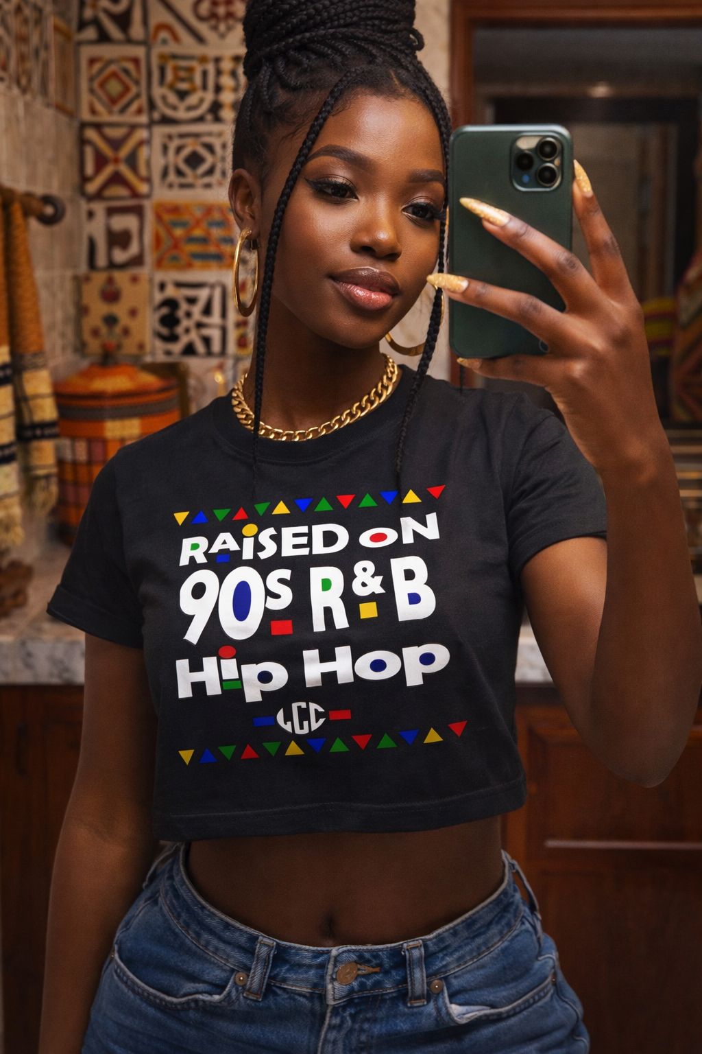 HIP HOP 90's Women’s crop top