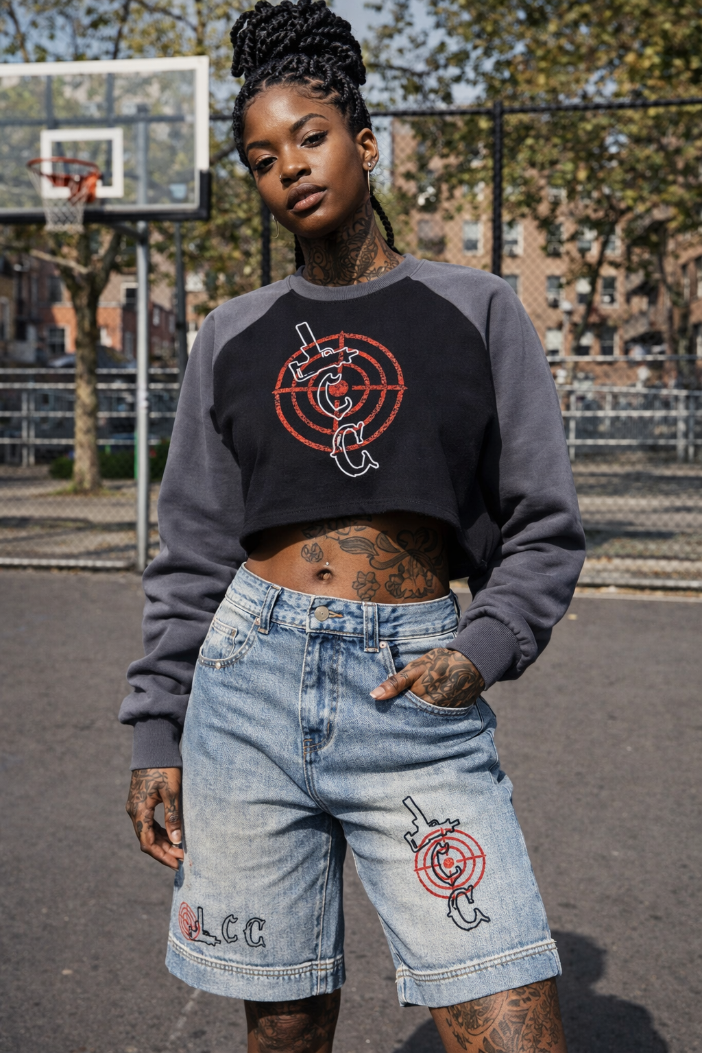 LCC TARGET  Raglan Crop Sweatshirt