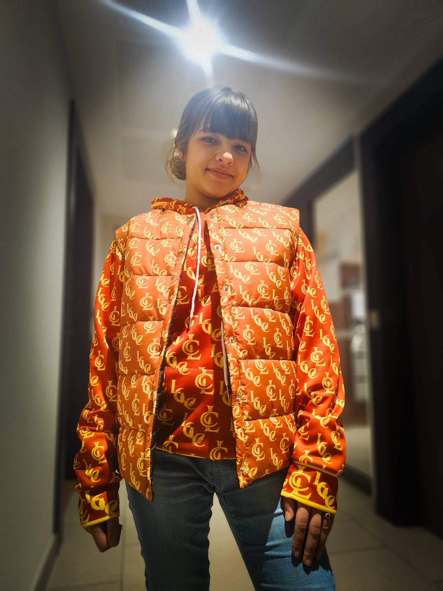 LCC NEW RICH CREAM Button Up Puffer Vest