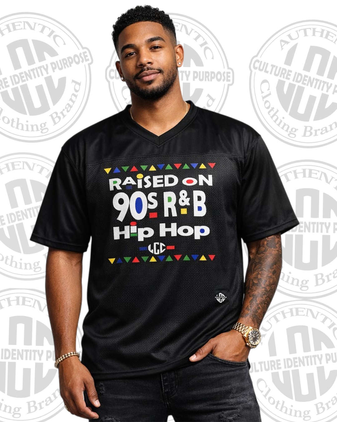 HIP HOP 90's Boxy football jersey