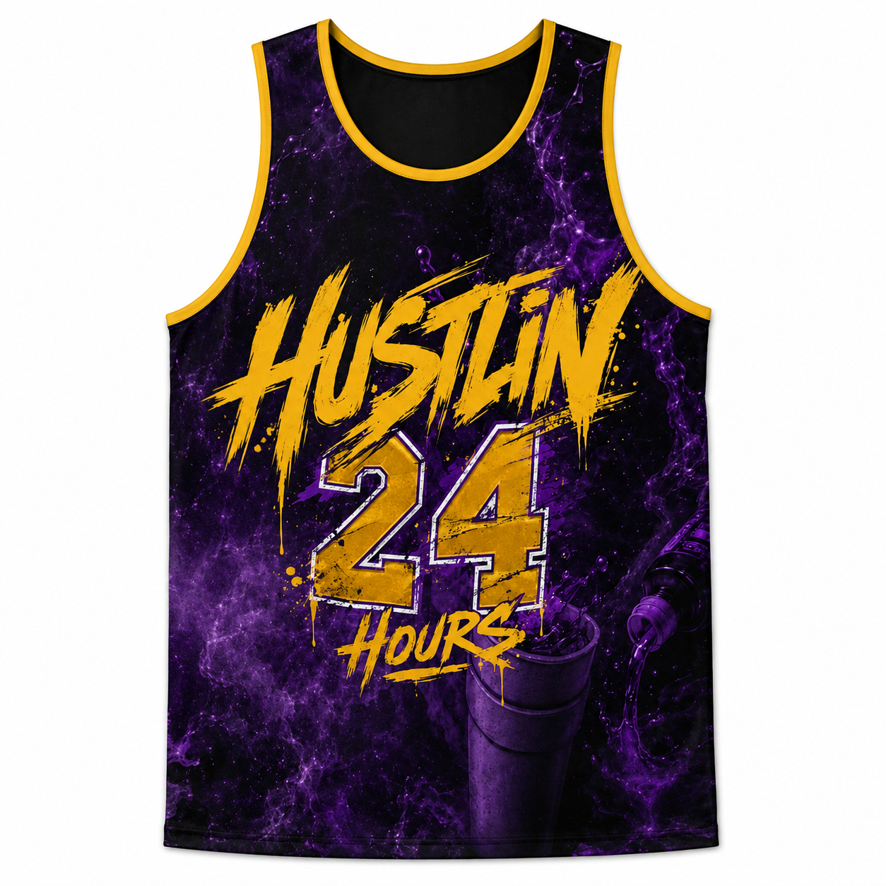 HUSTLIN 24 HOURS Tank Top for Men