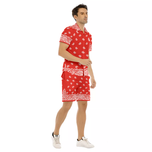 BANDANA FULLY Bs'UP Men's Short Sleeve Shirt Sets