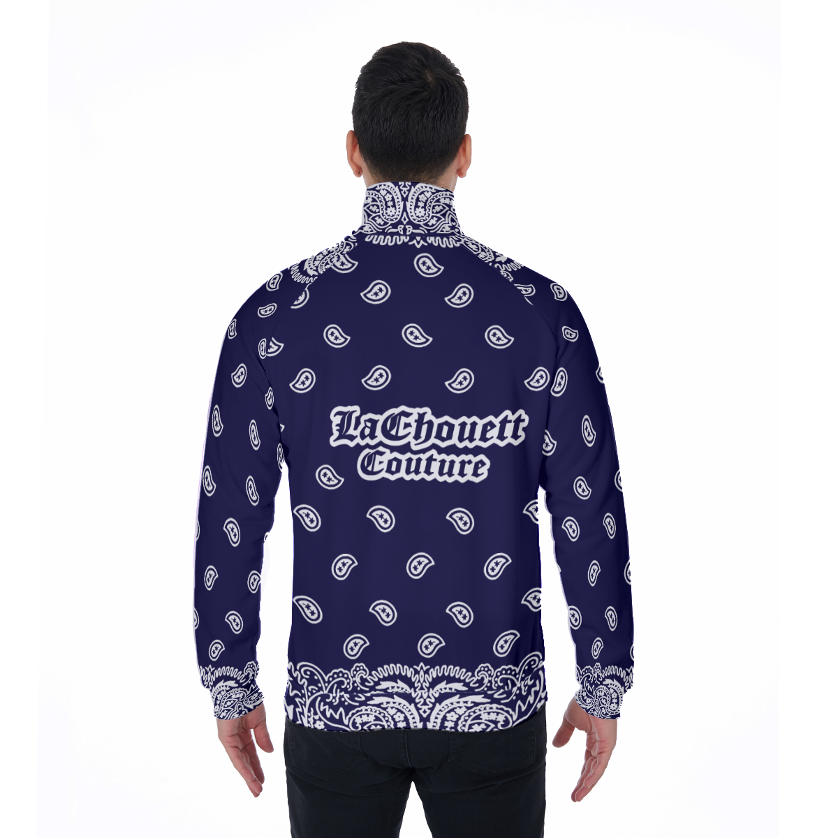 BANDANA FULLY NAVY Men's Stand Collar Jacket