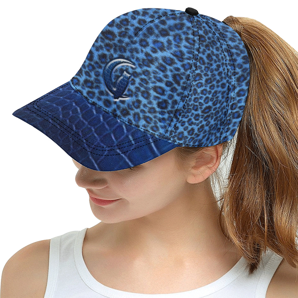 BLUE TIGER CROCO SKIN SNAPBACK All Over Print Snapback