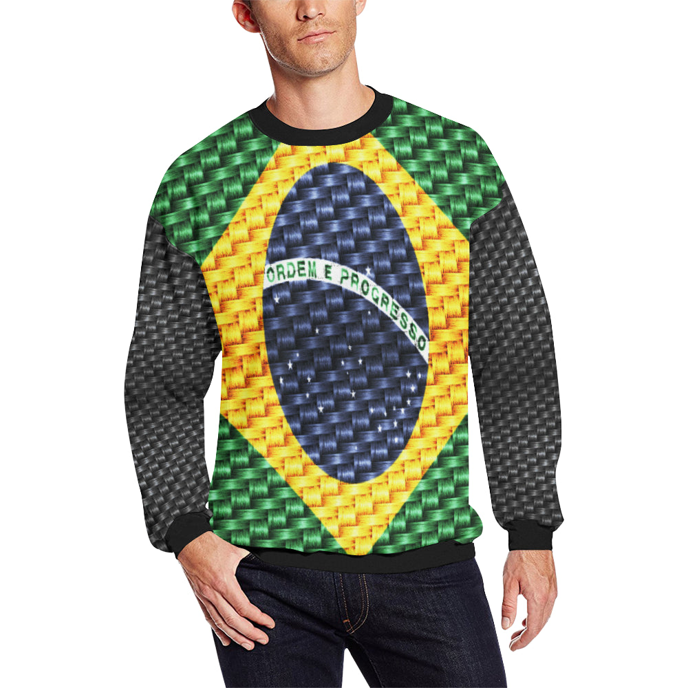 BRASIL Men's Oversized Fleece Crew Sweatshirt