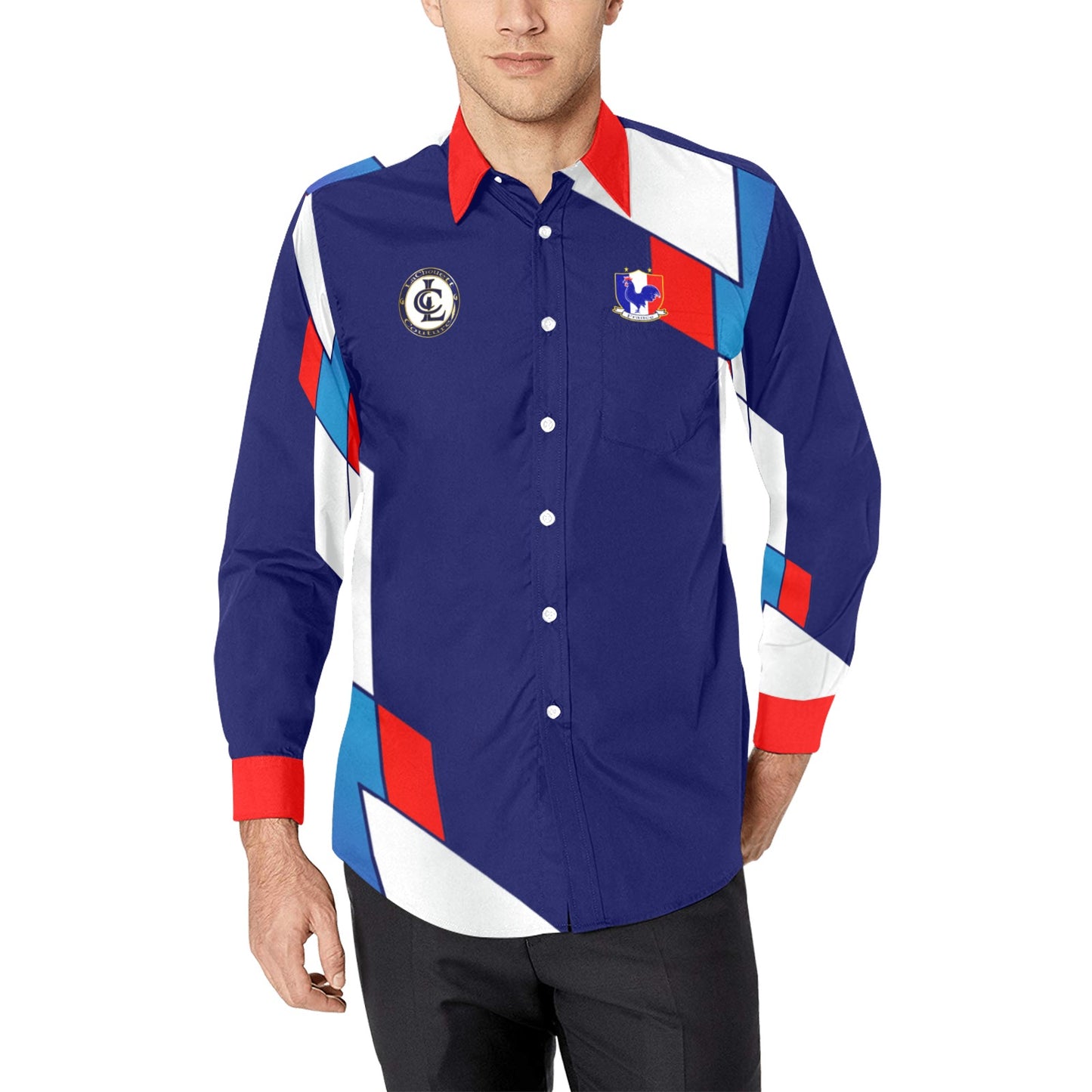 FRANCE Men's Casual Dress Shirt