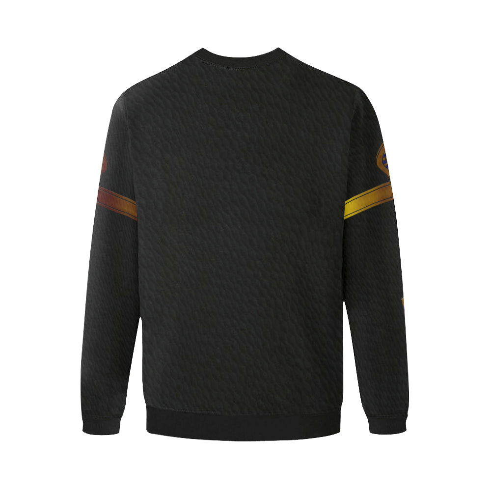CROOKS AND FLAILS Men's Oversized Fleece Crew Sweatshirt