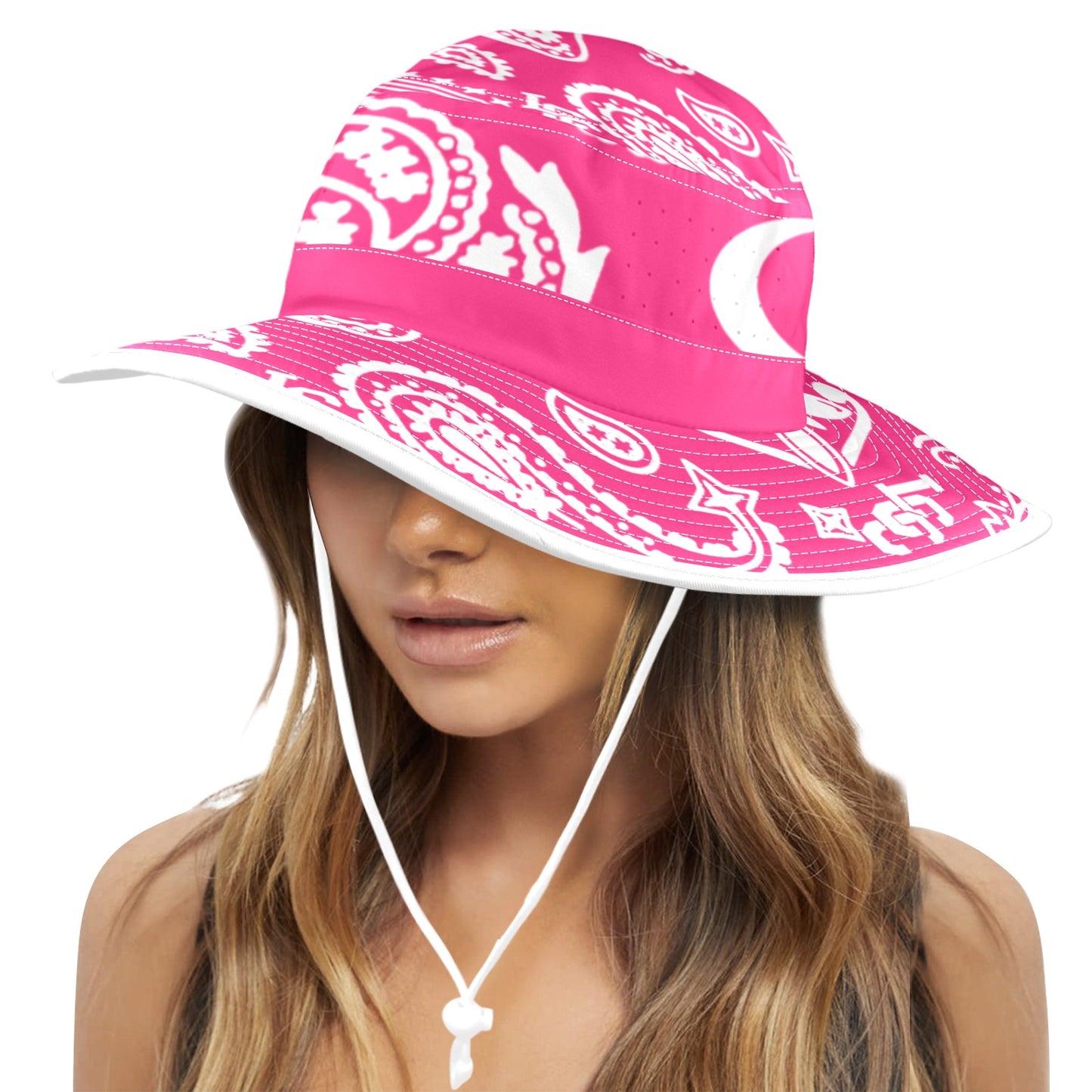 BANDANA PAISLEY Wide Brim Bucket Hat
