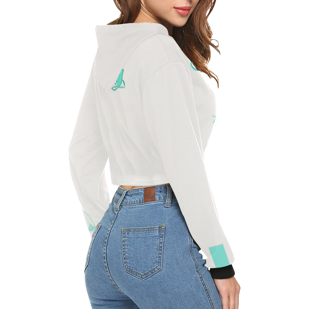 SALE SUD All Over Print Crop Hoodie for Women