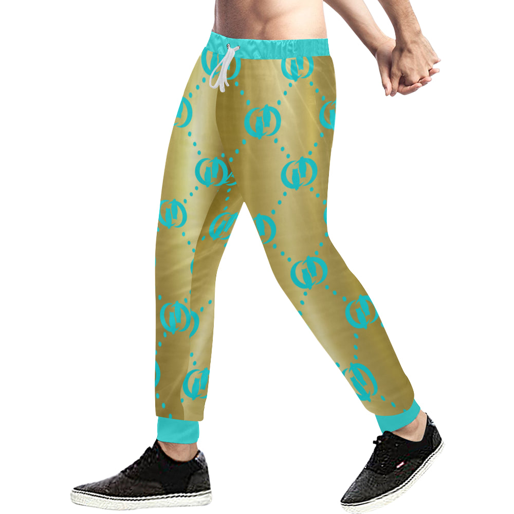 GOLDEN TURQUOISE TRIANGLE Men's Sweatpants