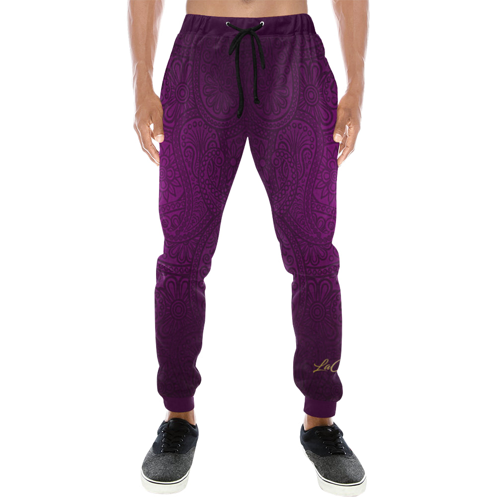 LUXURY GANG PURPLE Men's All Over Print Sweatpants (Model L11)