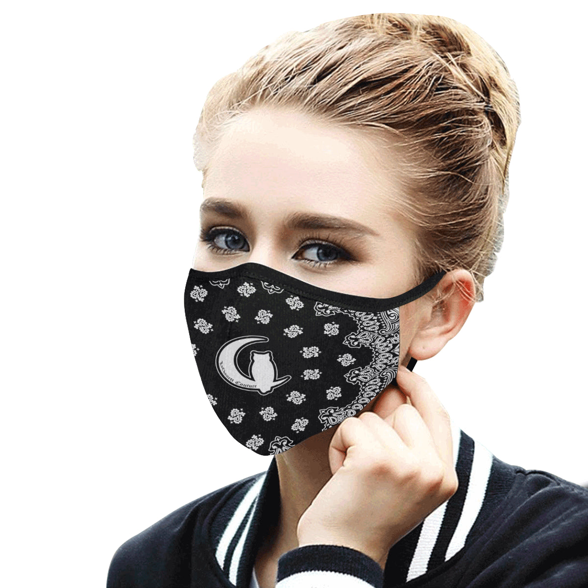 BANDANA BLACC Mouth Mask in One Piece (2 Filters Included)