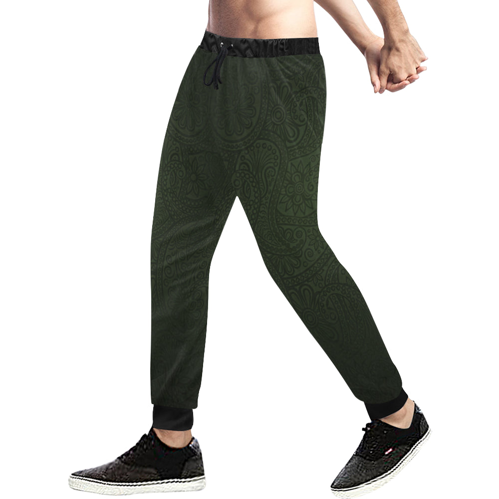 LUXURY GANG KAKI Men's All Over Print Sweatpants (Model L11)