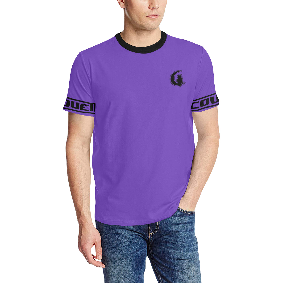 BLACC BORDER VIOLET Men's All Over Print T-Shirt