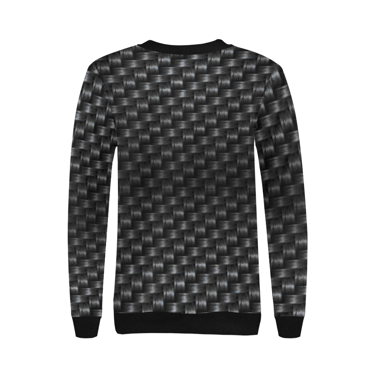 DELUXE BLACC TRESSER Women's Rib Cuff Crew Neck Sweatshirt