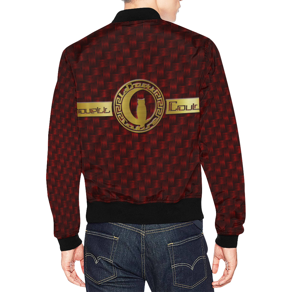 GOLDEN RED PLAIT All Over Print Bomber Jacket