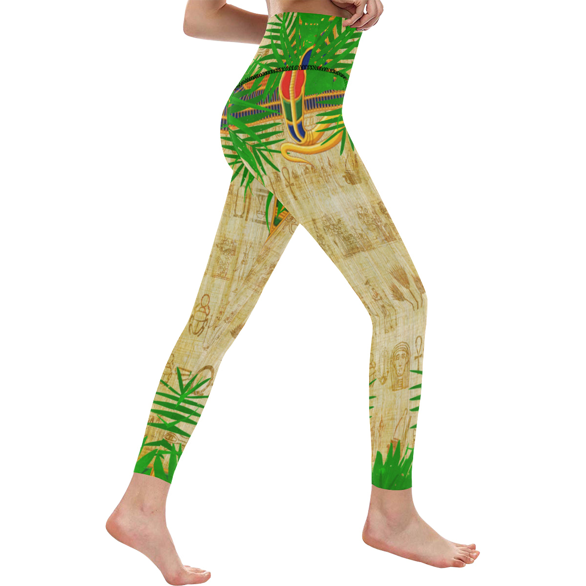 TROPICAL NILE VALLEY All Over Print High-Waisted Leggings