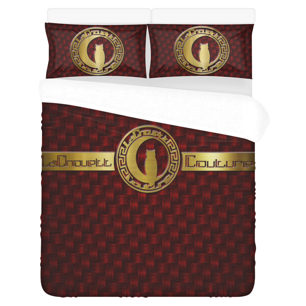 DELUXE BORDEAUX 3-Piece Bedding Set