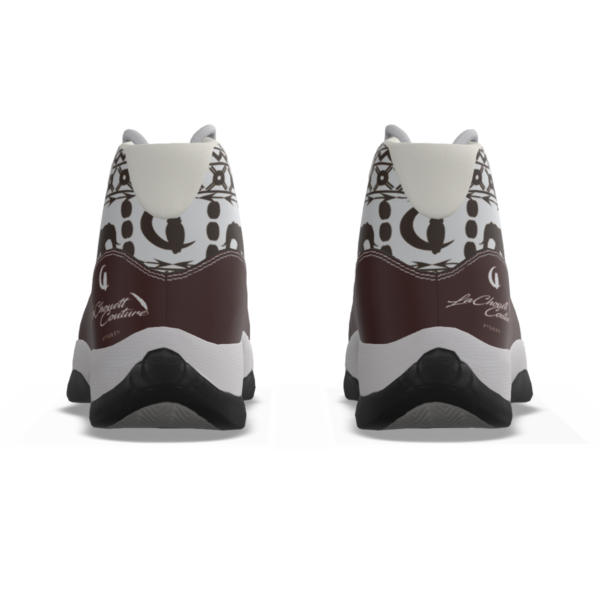 ELEPHANT ORNEMENT Men's High Top Basketball Shoes