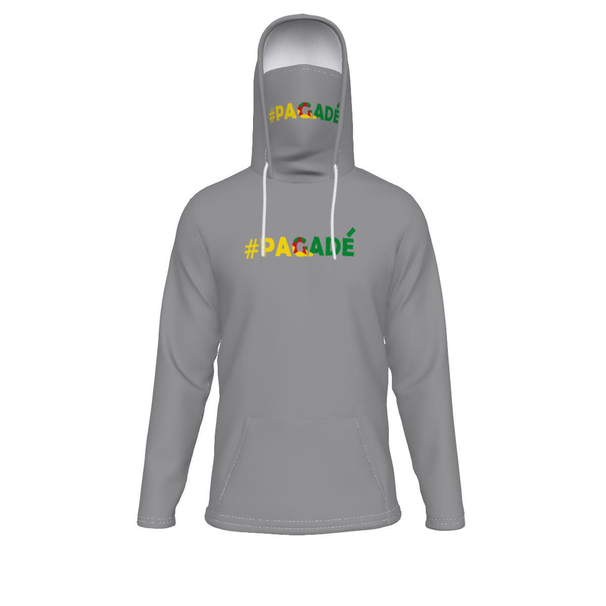 #PAGADE GREY Unisex Pullover Hoodie With Mask