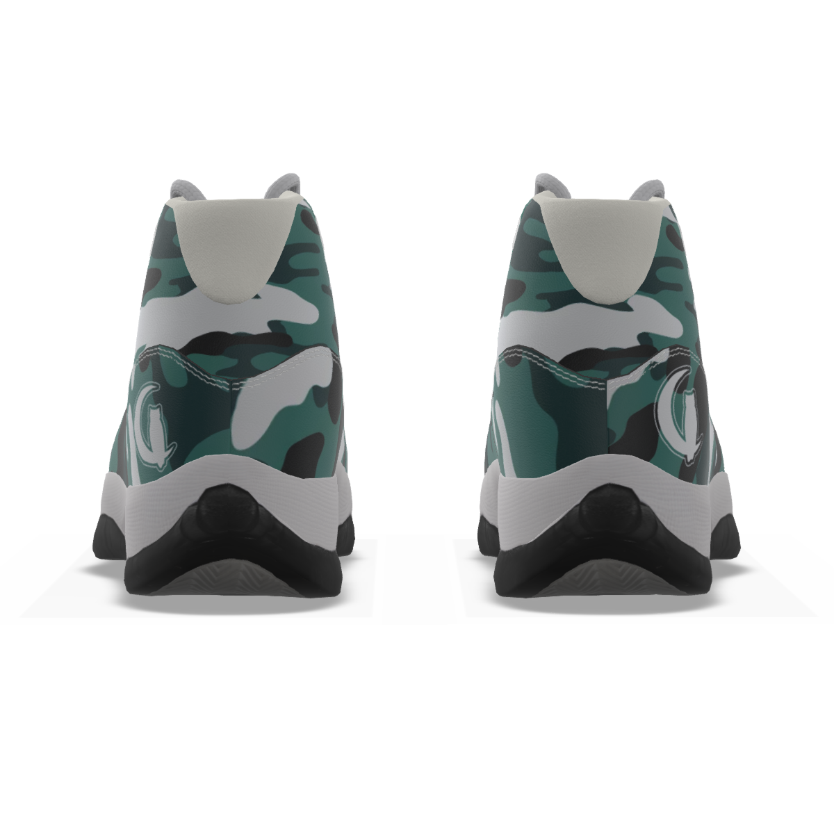 CAMOUFLAGE MORPH Men's High Top Basketball Shoes