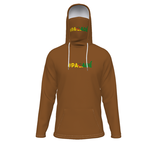 #PAGADE BROWN Unisex Pullover Hoodie With Mask