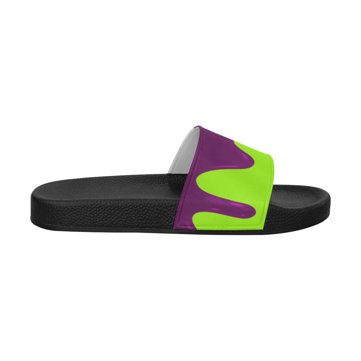 PURPLE DRIPPIN Men's Slide Sandals (Model 057)