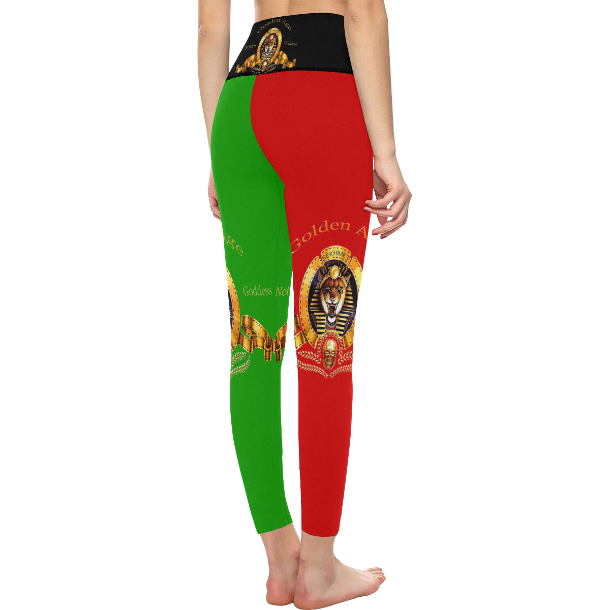 SEKHMET GODDESS RBG All Over Print High-Waisted Leggings (Model L36)