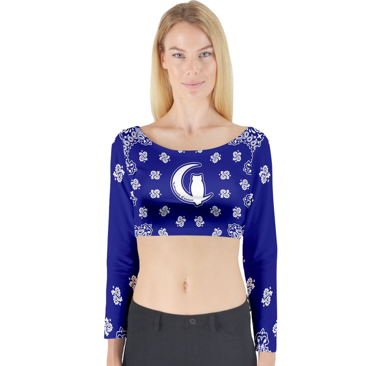 Bandana Cs'up Long Sleeve Crop Top