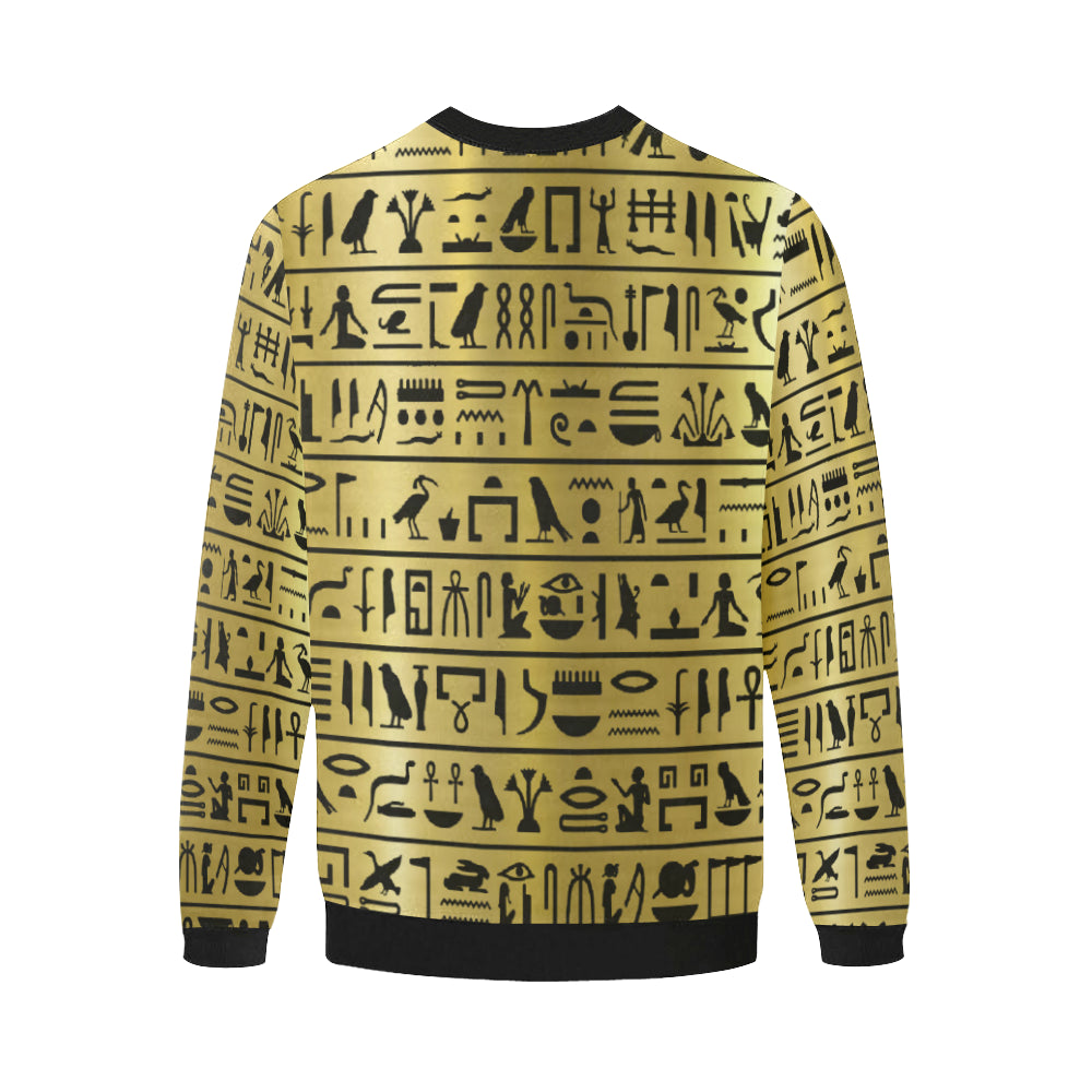 DELUXE MEDU NETER Men's Oversized Fleece Crew Sweatshirt