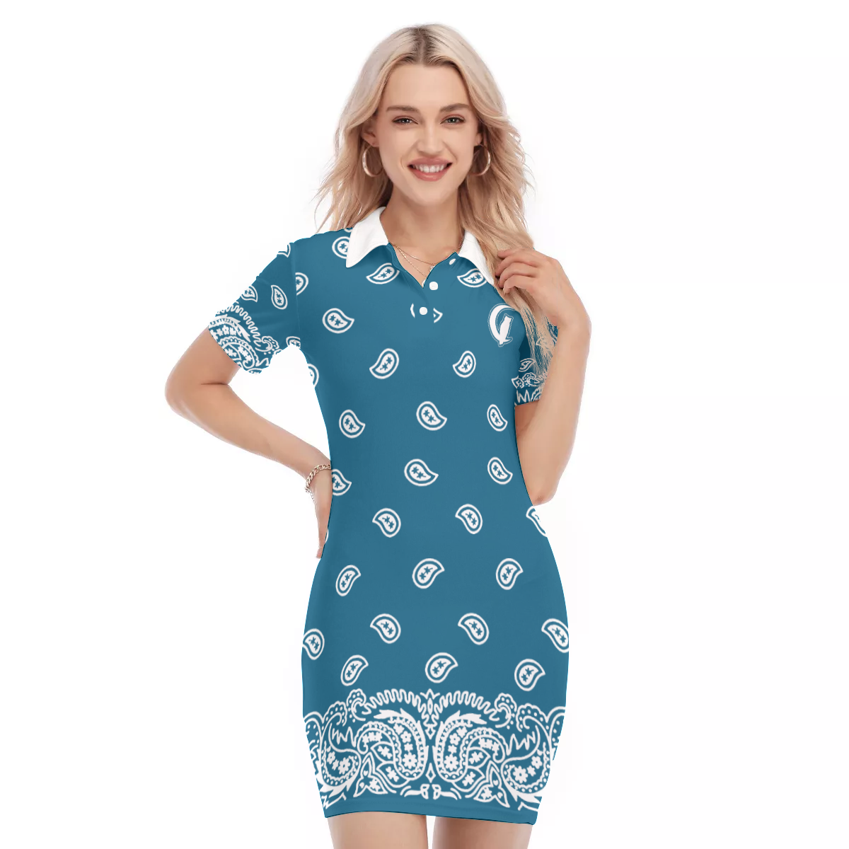BANDANA FULLY MORPH Women's Polo Collar Dress