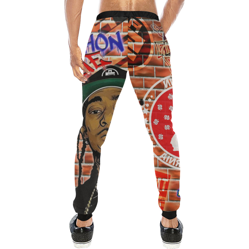 NIPSEY MARATHON CONTINUE Men's All Over Print Sweatpants (Model L11)