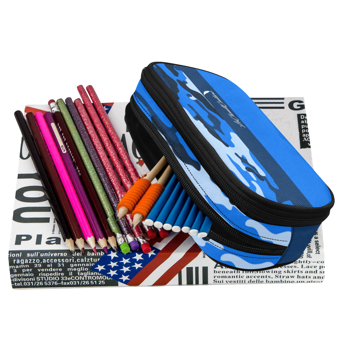 CAMOUFLAGE Pencil Pouch/Large