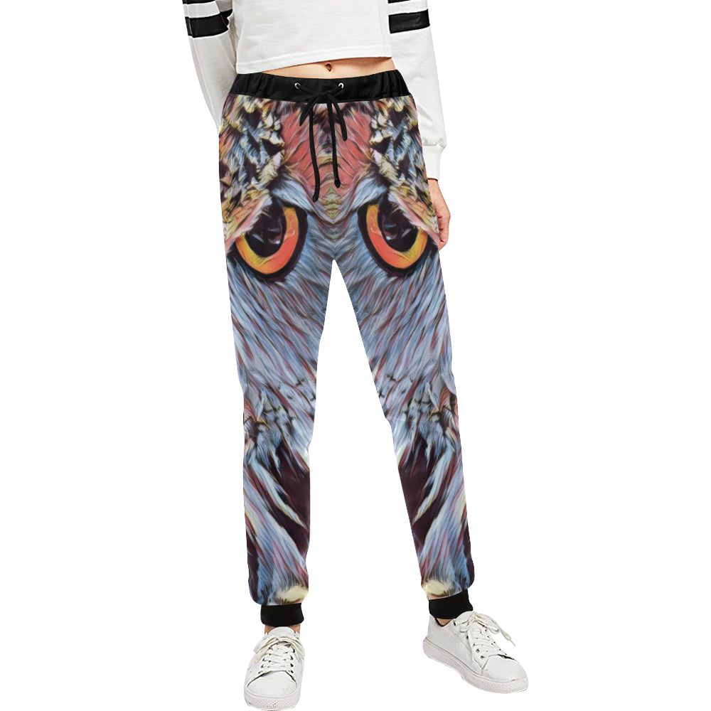 THE OWL Women's All Over Print Sweatpants (Model L11)