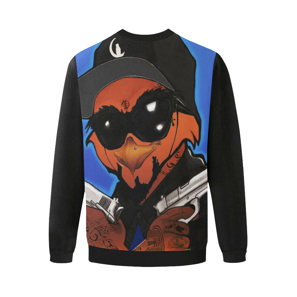 Eazy-LaChouett Men's Oversized Fleece Crew Sweatshirt