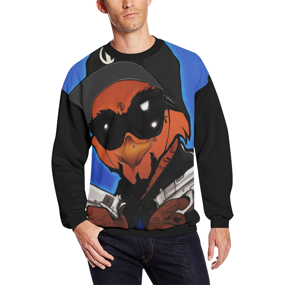 Eazy-LaChouett Men's Oversized Fleece Crew Sweatshirt