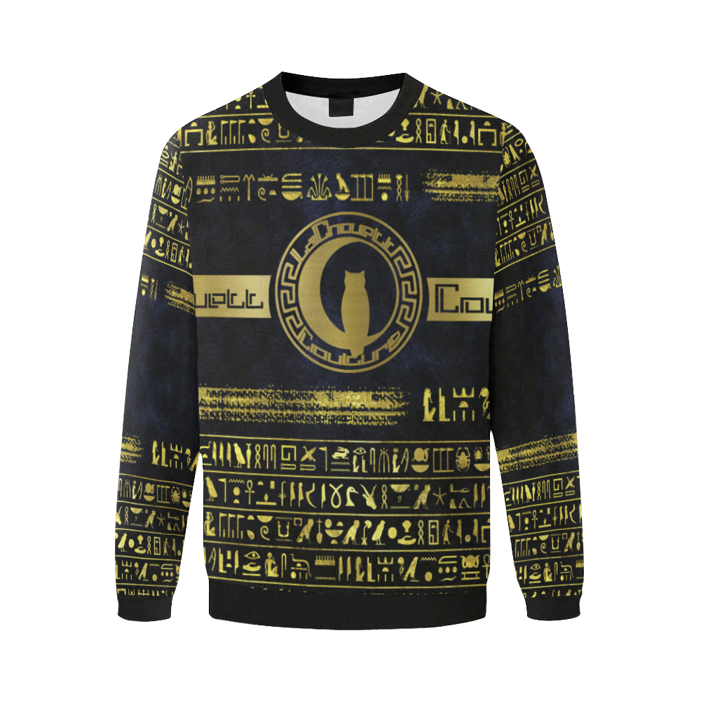 HIEROGLYPH DELUXE Men's Oversized Fleece Crew Sweatshirt