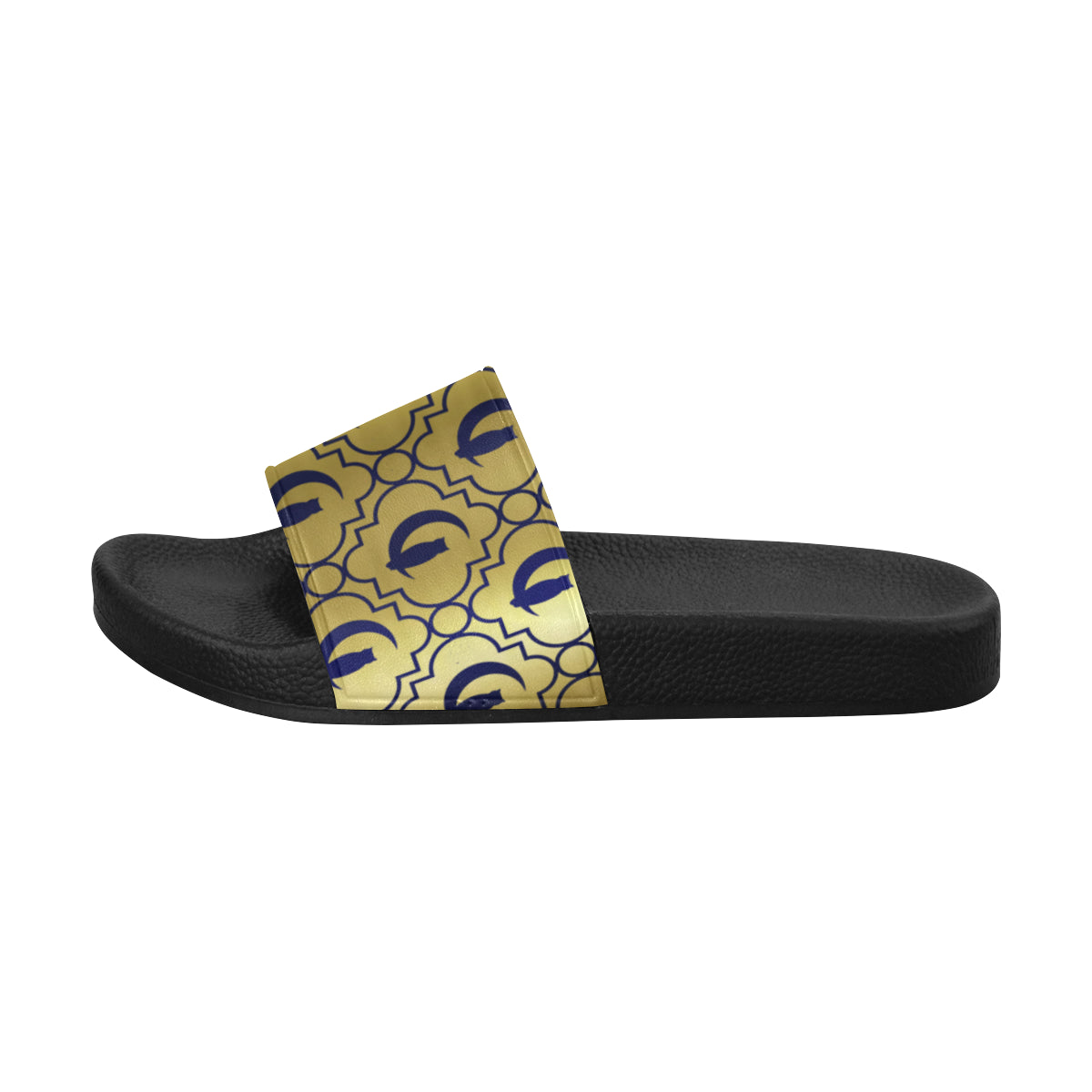 ELEGANCE GOLDIE BLUE Men's Slide Sandals (Model 057)