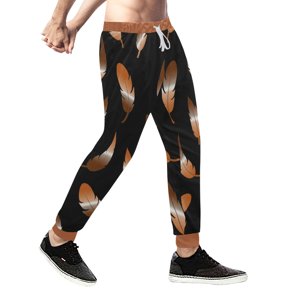 FEATHER COLOR BLCC Men's All Over Print Sweatpants
