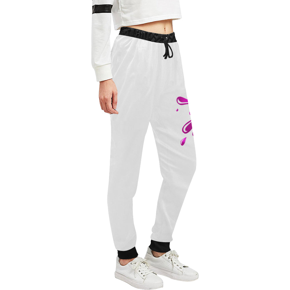 SPLASH OUT WHT Women's All Over Print Sweatpants (Model L11)