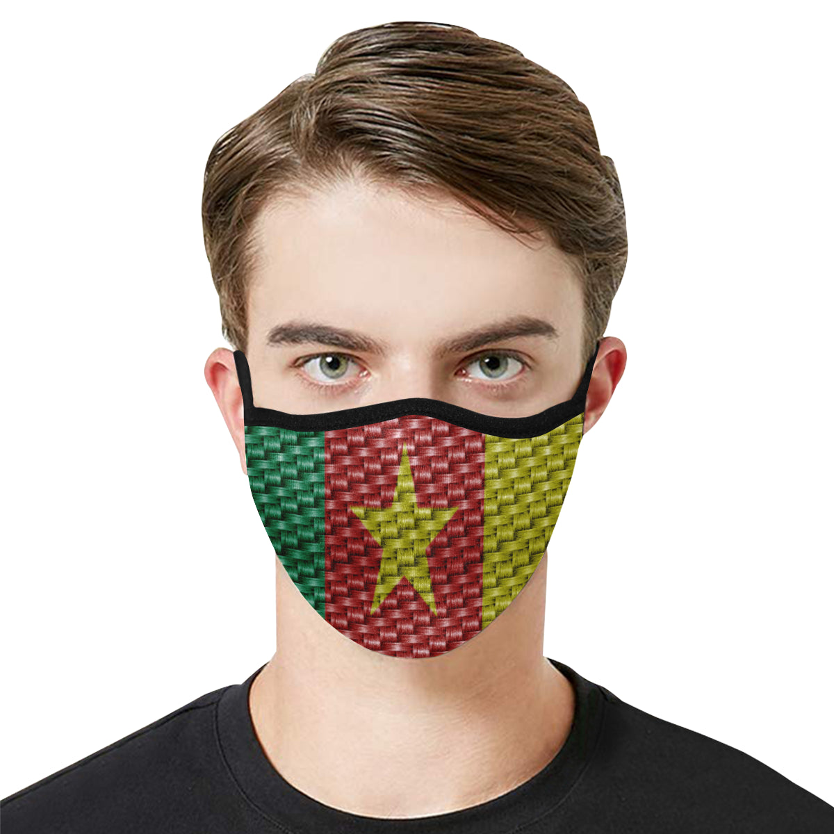 CAMEROUN FLAG Mouth Mask in One Piece (2 Filters Included)