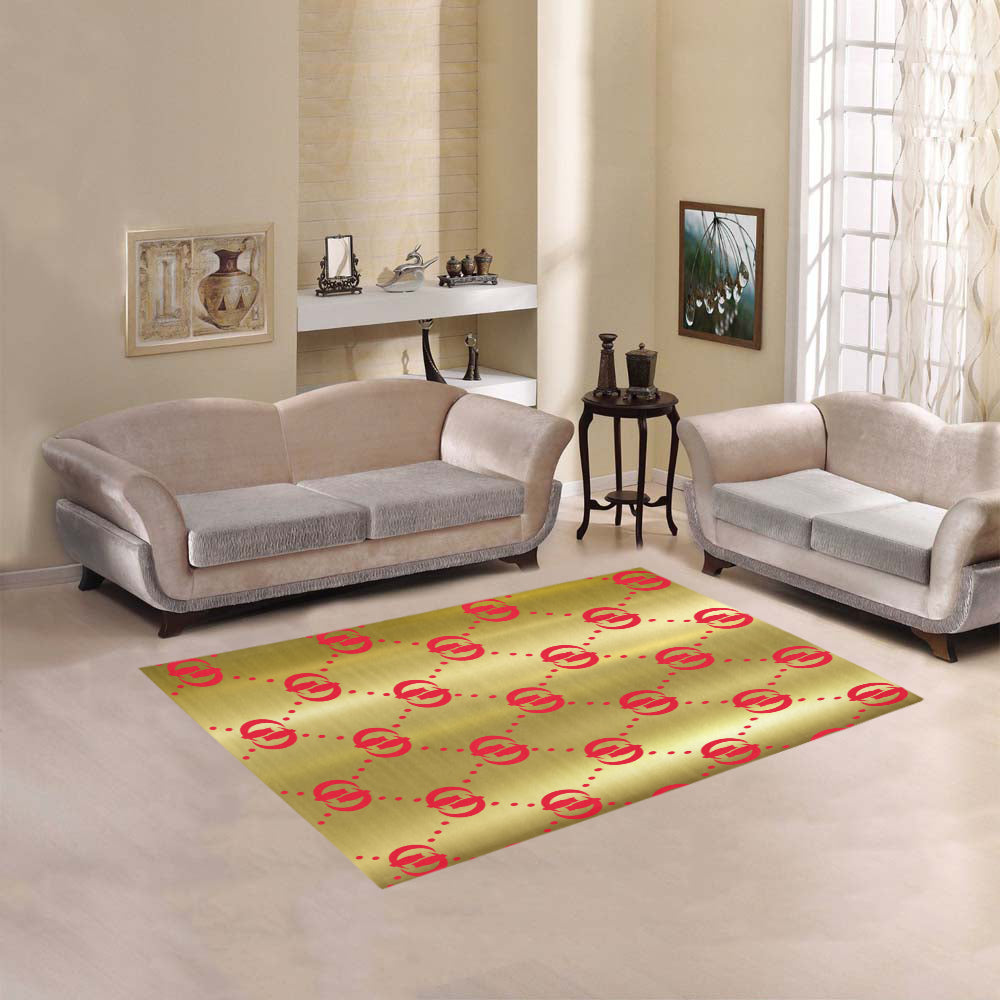 GOODY GOLD RED Area Rug 5'3''x4'