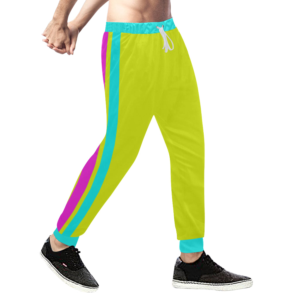 FRESH UP YELLOW Men's All Over Print Sweatpants (Model L11)
